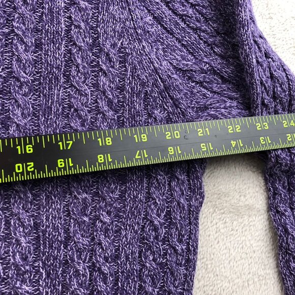 Croft & Barrow Women Sweater Size XL Lot Of Two Cardigan Purple Knit Cozy Lounge - Picture 7 of 15
